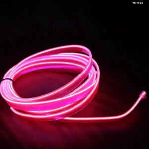インテリア 装飾 ランプストリップムードランプ冷光 装飾 ダッシュボード コンソール 自動 LED アンビエントライト 3メートル - PInk