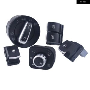 VW EOS ゴルフ MK5 MK6 GTI シロッコポロウサギ 2 ドア窓 ヘッドライト バックミラー スイッチ - c