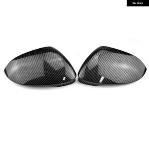 VW ゴルフ 8 MK8 2020 2021 ミラー カバー キャップバックミラー ケースカバー カーボンルック明黒カバー - Carbon Fiber