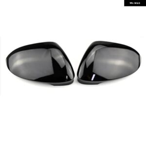 VW ゴルフ 8 MK8 2020 2021 ミラー カバー キャップバックミラー ケースカバー カーボンルック明黒カバー - black