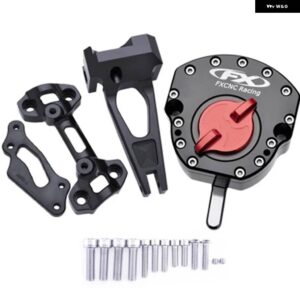 CNC MT09 FZ09 逆安全ステアリングダンパー マウントブラケット付き ヤマハ 2014-2016-21用 - Red