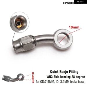 1PC ステンレス AN3 に AN -3 ストレートブレーキスイベルホース エンドフィッティング EPSCGPJ - EPSCGPJ03PP