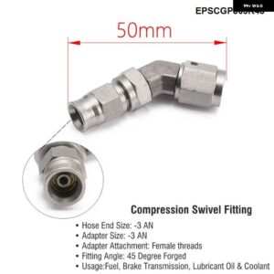 1PC ステンレス AN3 に AN -3 ストレートブレーキスイベルホース エンドフィッティング EPSCGPJ - EPSCGPJ09R45