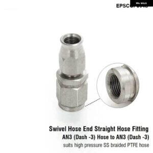 1PC ステンレス AN3 に AN -3 ストレートブレーキスイベルホース エンドフィッティング EPSCGPJ - EPSCGPJ04S