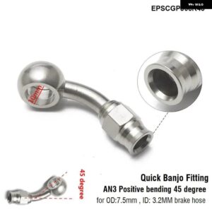 1PC ステンレス AN3 に AN -3 ストレートブレーキスイベルホース エンドフィッティング EPSCGPJ - EPSCGPJ06R45