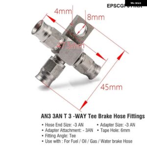 1PC ステンレス AN3 に AN -3 ストレートブレーキスイベルホース エンドフィッティング EPSCGPJ - EPSCGPJ11KK