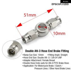 1PC ステンレス AN3 に AN -3 ストレートブレーキスイベルホース エンドフィッティング EPSCGPJ - EPSCGPJ12DD