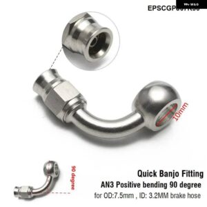 1PC ステンレス AN3 に AN -3 ストレートブレーキスイベルホース エンドフィッティング EPSCGPJ - EPSCGPJ07R90