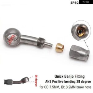 1PC ステンレス AN3 に AN -3 ストレートブレーキスイベルホース エンドフィッティング EPSCGPJ - EPSCGPJ02P
