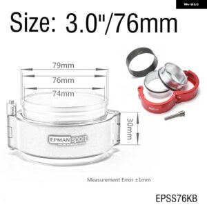 HD クランプシステム アセンブリ 排気 V バンドクランプクイックリリース 2.0インチ /2.5インチ /2.75インチ /3.0インチ 外径排気/インタークーラーピップ/ - 3inch 76mm Red