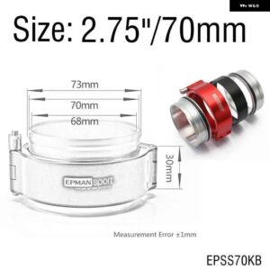 HD クランプシステム アセンブリ 排気 V バンドクランプクイックリリース 2.0インチ /2.5インチ /2.75インチ /3.0インチ 外径排気/インタークーラーピップ/ - 2.75inch 70mm Red