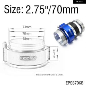 HD クランプシステム アセンブリ 排気 V バンドクランプクイックリリース 2.0インチ /2.5インチ /2.75インチ /3.0インチ 外径排気/インタークーラーピップ/ - 2.75inch 70mm Blue