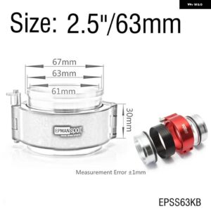 HD クランプシステム アセンブリ 排気 V バンドクランプクイックリリース 2.0インチ /2.5インチ /2.75インチ /3.0インチ 外径排気/インタークーラーピップ/ - 2.5inch 63mm Red