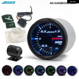 2インチ 52MM 7色 LED スモークフェイス油圧水油温 EGT 排気温度 ターボ ブーストタコメータゲージ メーター AD-GA52 - BOOST BAR