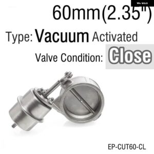 真空作動排気カットアウト/ダンプ 51MM/60MM/63MM/70MM/76MM クローズスタイル圧力: 約 1 BAR - 60mm