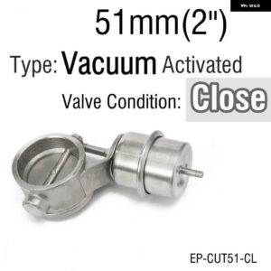 真空作動排気カットアウト/ダンプ 51MM/60MM/63MM/70MM/76MM クローズスタイル圧力: 約 1 BAR - 51mm