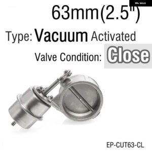 真空作動排気カットアウト/ダンプ 51MM/60MM/63MM/70MM/76MM クローズスタイル圧力: 約 1 BAR - 63mm