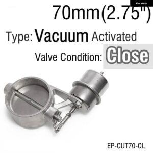 真空作動排気カットアウト/ダンプ 51MM/60MM/63MM/70MM/76MM クローズスタイル圧力: 約 1 BAR - 70mm
