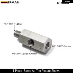 1/8インチ NPT 1/8インチ BSPT M10X1.0 油圧センサー ティー - NPT アダプター ターボ 供給フィード ライン ゲージ EP-CGQ98 - EP-CGQ197