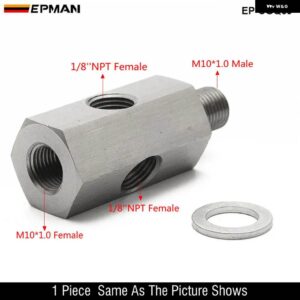 1/8インチ NPT 1/8インチ BSPT M10X1.0 油圧センサー ティー - NPT アダプター ターボ 供給フィード ライン ゲージ EP-CGQ98 - EP-CGQ59
