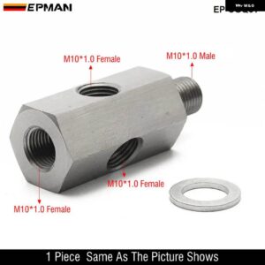 1/8インチ NPT 1/8インチ BSPT M10X1.0 油圧センサー ティー - NPT アダプター ターボ 供給フィード ライン ゲージ EP-CGQ98 - EP-CGQ61