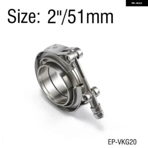 1.75インチ 2インチ 2.25インチ 2.5インチ 2.75インチ 3インチ / 45MM 51MM 57MM 63MM 70MM 76MM V バンドクランプフィットオールスタイル エキゾースト シ - 2.0 inch