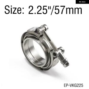 1.75インチ 2インチ 2.25インチ 2.5インチ 2.75インチ 3インチ / 45MM 51MM 57MM 63MM 70MM 76MM V バンドクランプフィットオールスタイル エキゾースト シ - 2.25 Inch