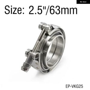 1.75インチ 2インチ 2.25インチ 2.5インチ 2.75インチ 3インチ / 45MM 51MM 57MM 63MM 70MM 76MM V バンドクランプフィットオールスタイル エキゾースト シ - 2.5 Inch