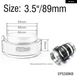 クイックリリースクランプパフォーマンス HD クランプシステム アセンブリ OD 3.5インチ 4.0インチ 5.0インチ スロットルボディインタークーラーパイプ ター - 3.5inch 89mm Black