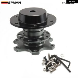 クイックリリーススナップオフハブアダプターは カースポーツ ステアリングホイール 用シート 2001-2006 EP-CA0011に適合 - Titanium as Pic