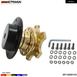 クイックリリーススナップオフハブアダプターは カースポーツ ステアリングホイール 用シート 2001-2006 EP-CA0011に適合 - Gold