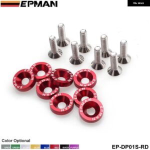 8ピース エンジン バルブ カバー ワッシャー エンジン ベイドレスアップキット フェンダー ワッシャーと M6ボルト EP-DP01S - Red