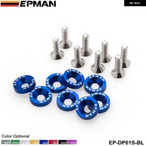 8ピース エンジン バルブ カバー ワッシャー エンジン ベイドレスアップキット フェンダー ワッシャーと M6ボルト EP-DP01S - Blue