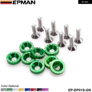 8ピース エンジン バルブ カバー ワッシャー エンジン ベイドレスアップキット フェンダー ワッシャーと M6ボルト EP-DP01S - Green