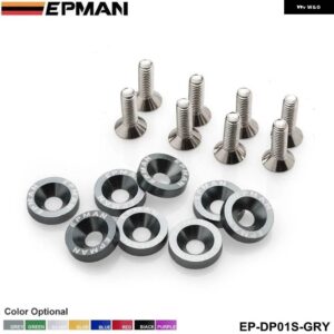 8ピース エンジン バルブ カバー ワッシャー エンジン ベイドレスアップキット フェンダー ワッシャーと M6ボルト EP-DP01S - GRAY