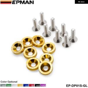 8ピース エンジン バルブ カバー ワッシャー エンジン ベイドレスアップキット フェンダー ワッシャーと M6ボルト EP-DP01S - Gold