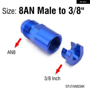 アルミ 6AN 8AN オスフレア 3/8インチ 5/16インチ SAE クイックディスコネクトメスフィッティングアダプタオイル燃料アダプタ EPJTAN-K - EPJTAN838K