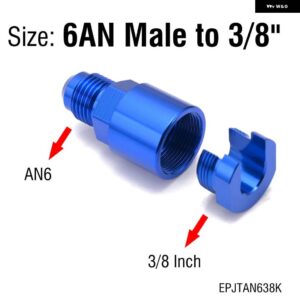 アルミ 6AN 8AN オスフレア 3/8インチ 5/16インチ SAE クイックディスコネクトメスフィッティングアダプタオイル燃料アダプタ EPJTAN-K - EPJTAN638K