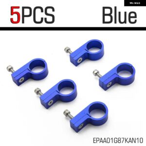 5個 /パック アルミ 19MM P クリップ クランプ AN10/AN8 ホース ライン取り付けクランプに適合 EPAA01G87KAN10 - Blue