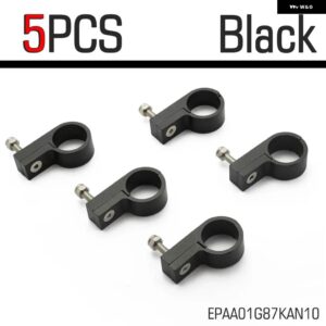 5個 /パック アルミ 19MM P クリップ クランプ AN10/AN8 ホース ライン取り付けクランプに適合 EPAA01G87KAN10 - black