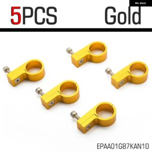 5個 /パック アルミ 19MM P クリップ クランプ AN10/AN8 ホース ライン取り付けクランプに適合 EPAA01G87KAN10 - Gold
