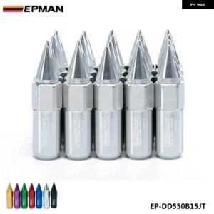 20個セット M14X1.5 スパイク拡張 60MM アルミチューナーラグナットホイール/リム EP-DD550B15JT - Silver