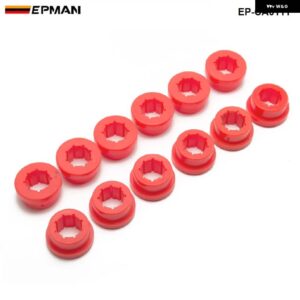 12ピース ロアコントロールアームリアキャンバーキット 交換用ブッシュ レッド/ブラック EP-CA0111 - Red