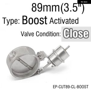 ブースト活性化 エキゾースト カットアウト/ダンプ 89MM /102MM クローズスタイル圧力: 約 1 BAR VW ポロ - 89mm