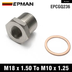 排気 O2 オキシセンサー スペーサー レデューサー アダプター M18 X 1.5MM M12 X 1.25MM / M10 X 1.25MM EPCGQ95 - M18x1.50 To M10x1.25