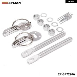 レーシング ブルー ボンネット ボンネット ピンキット アルミ 全車用 ロック ロッキング スポーツ シート 用 2001-2006 EP-SP7220A-ブルー - Silver