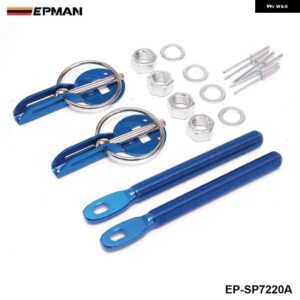 レーシング ブルー ボンネット ボンネット ピンキット アルミ 全車用 ロック ロッキング スポーツ シート 用 2001-2006 EP-SP7220A-ブルー - Blue