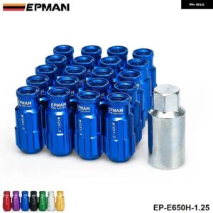 スズキ レーシング スタイルアルミロックラグナット 20個 キー付き 12 1.25 日産 スバル ホイールナット EP-E650H-1.25