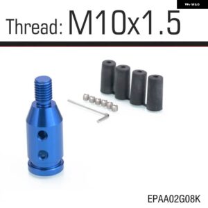 UNIVERSELE 自動 マニュアル ギアシフト ノブアダプター M10X1.5 M12X1.25 スレッドアルミ EPAA02G08K - M10X1.5 Blue