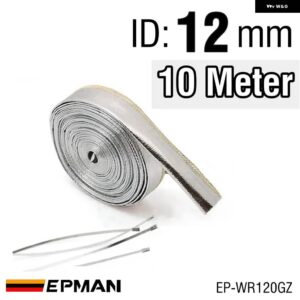 10メートル ヒートシールド スリーブ絶縁ワイヤー ホース カバー ラップ織機チューブ 1 ID 10MM 12MM 15MM 20MM EP-WRGZ - 12mm